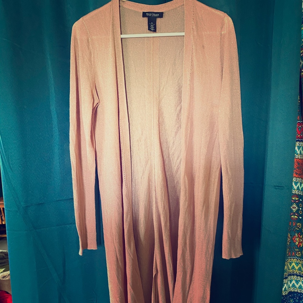 White House black market pink cardigan